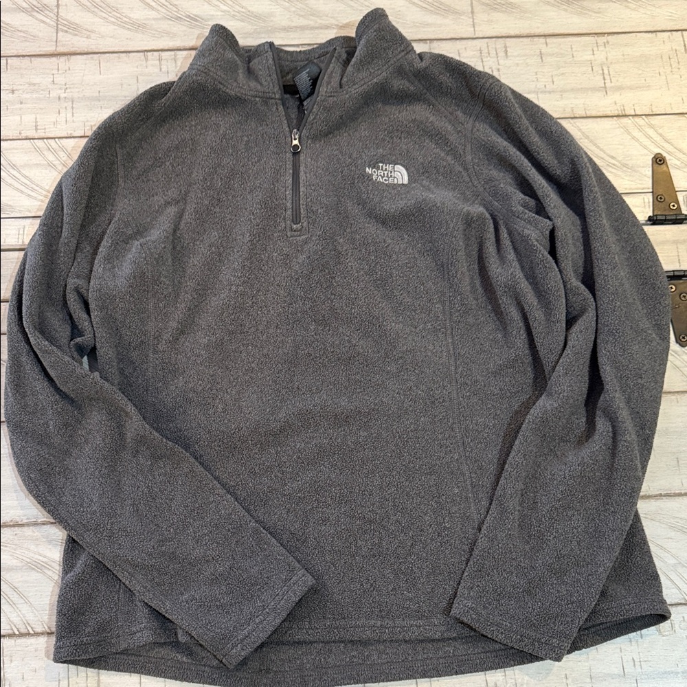The North Face womens Charcoal Zip-Up Sweater